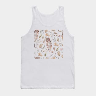 Summer Leaves Pattern Tank Top